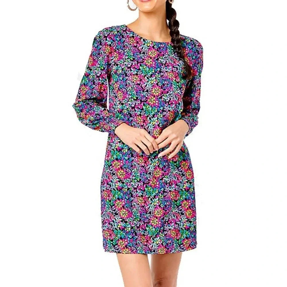 Lilly Pulitzer Diann Mini Dress in Multi Feeling Fintastic Pattern